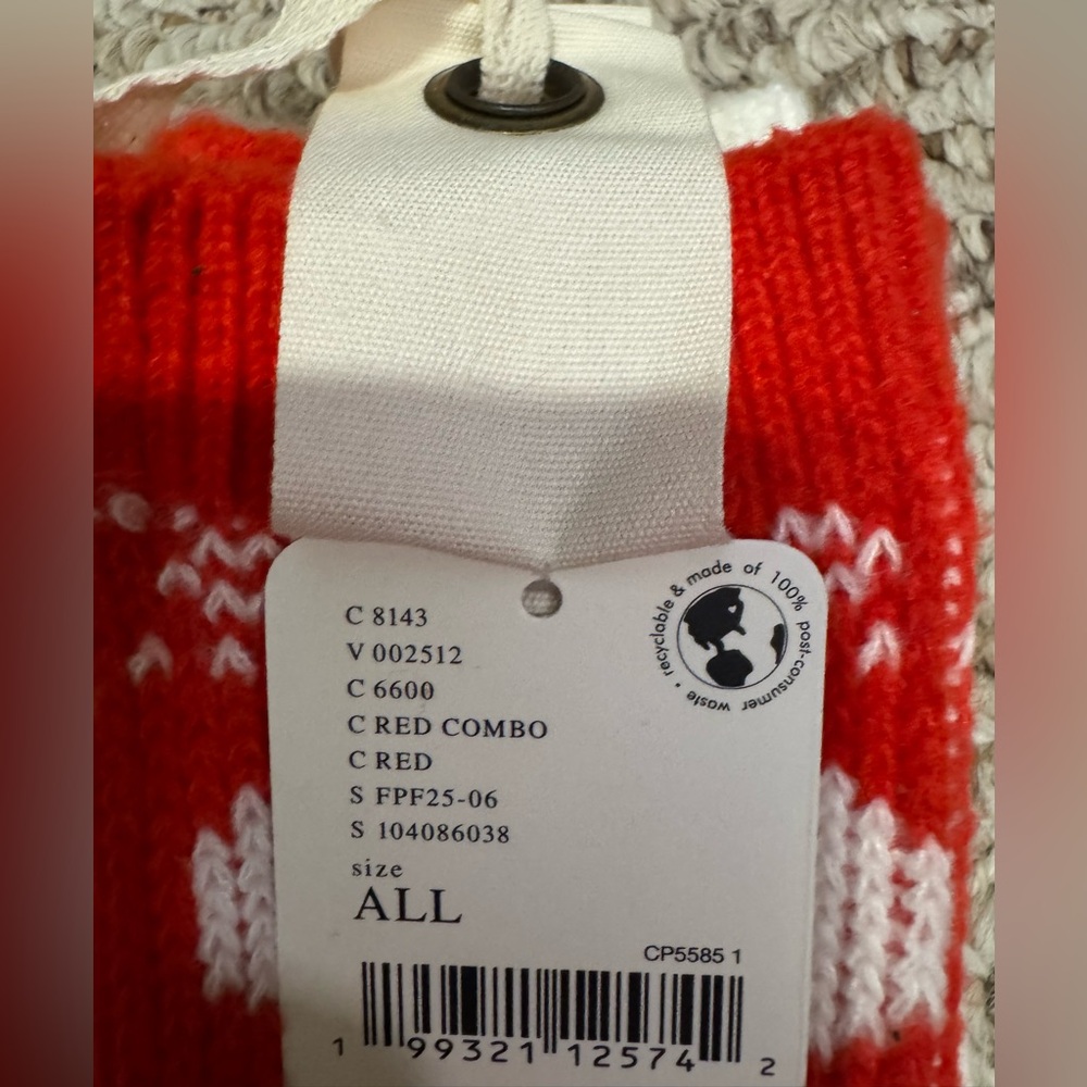 NWT Free People Nordic Knit Sock Bundle - red combo - One Size / ALL - Picture 12 of 12